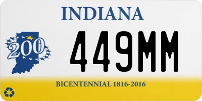 IN license plate 449MM