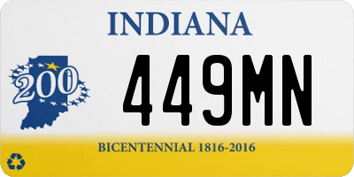 IN license plate 449MN