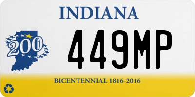 IN license plate 449MP