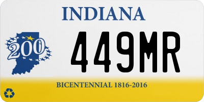 IN license plate 449MR