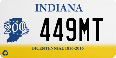 IN license plate 449MT