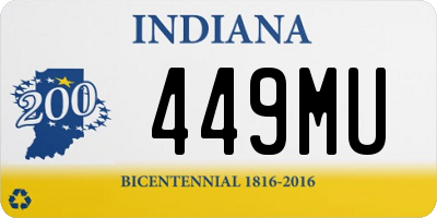 IN license plate 449MU