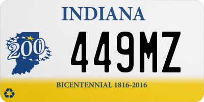 IN license plate 449MZ