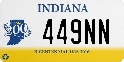 IN license plate 449NN