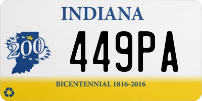 IN license plate 449PA