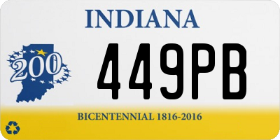 IN license plate 449PB