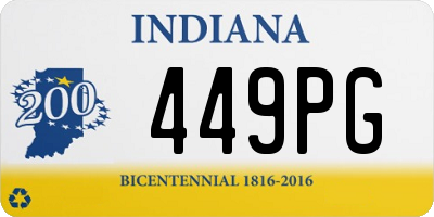 IN license plate 449PG