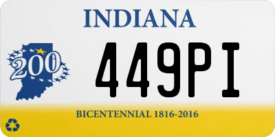 IN license plate 449PI