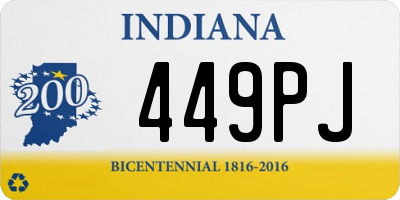 IN license plate 449PJ