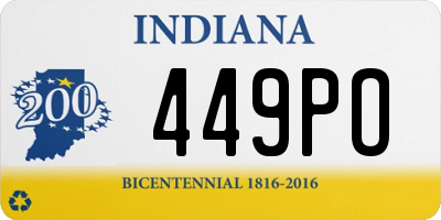 IN license plate 449PO