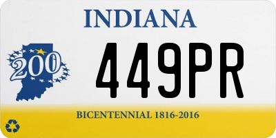 IN license plate 449PR