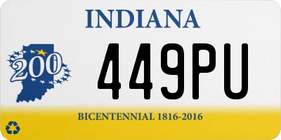 IN license plate 449PU