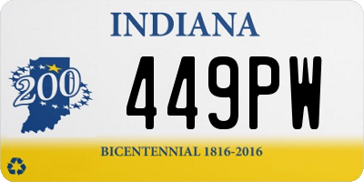 IN license plate 449PW