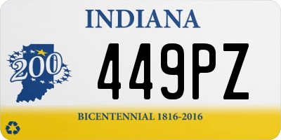 IN license plate 449PZ