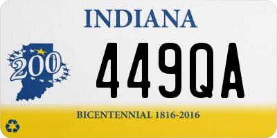 IN license plate 449QA