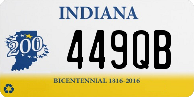 IN license plate 449QB