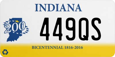IN license plate 449QS
