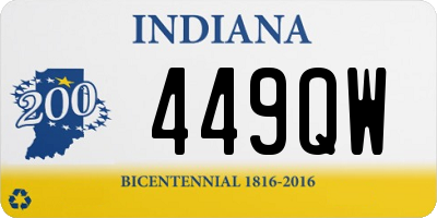 IN license plate 449QW