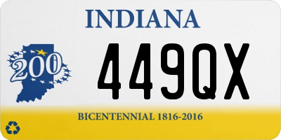 IN license plate 449QX