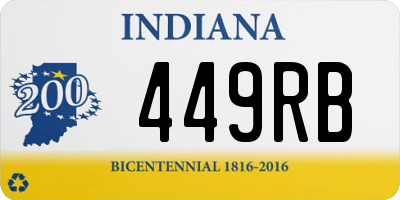 IN license plate 449RB