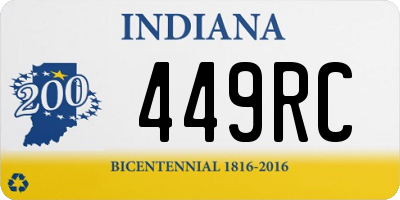 IN license plate 449RC