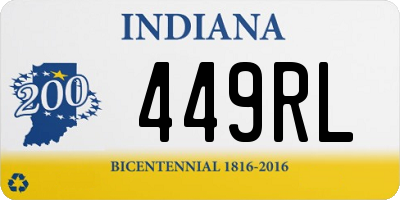 IN license plate 449RL