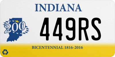 IN license plate 449RS