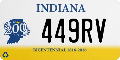 IN license plate 449RV