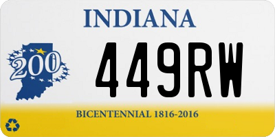 IN license plate 449RW