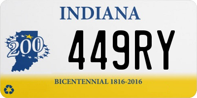 IN license plate 449RY