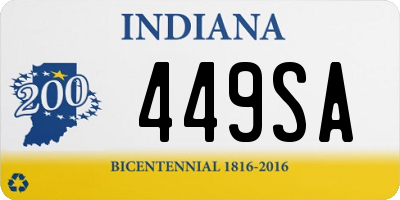 IN license plate 449SA