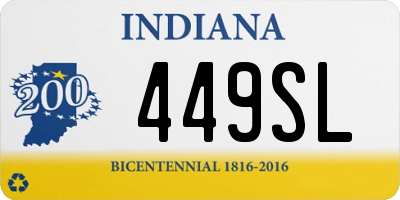 IN license plate 449SL