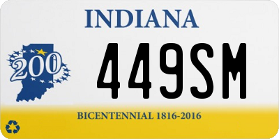 IN license plate 449SM