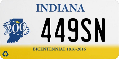 IN license plate 449SN