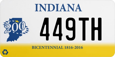 IN license plate 449TH