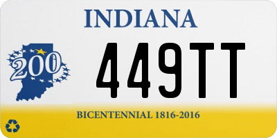 IN license plate 449TT