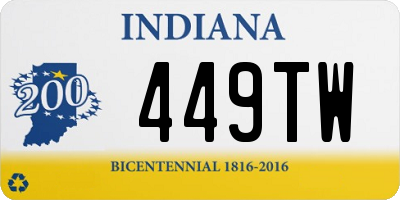 IN license plate 449TW