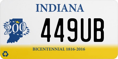 IN license plate 449UB