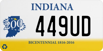 IN license plate 449UD