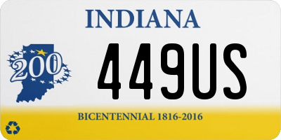 IN license plate 449US