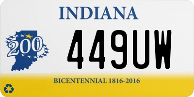 IN license plate 449UW