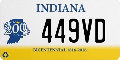 IN license plate 449VD