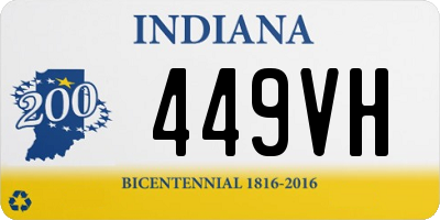 IN license plate 449VH