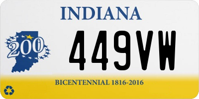 IN license plate 449VW