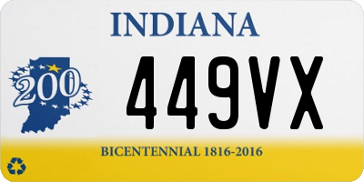 IN license plate 449VX
