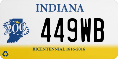 IN license plate 449WB