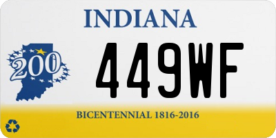 IN license plate 449WF