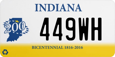 IN license plate 449WH