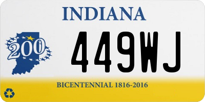 IN license plate 449WJ