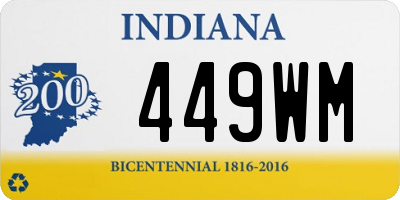 IN license plate 449WM